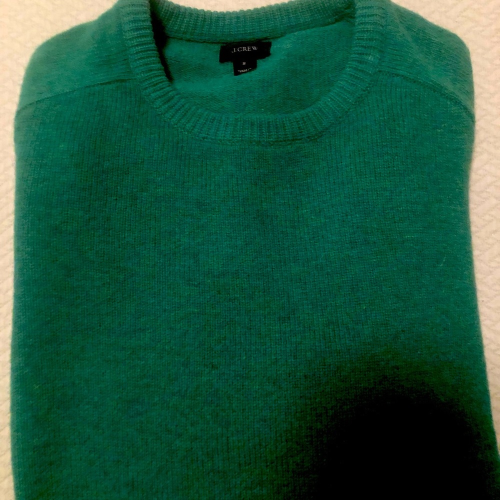 Kelly green J Crew wool crew neck sweater